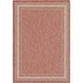 thumbnail image 1 of Unique Loom Extérieur Frontière Solide Tapis Tonal 8' x 11' 4 Rectangle Rouille Rouge/beige, 1 of 2