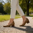 thumbnail image 6 of CHICVOMEY Women's Crocodile Embossed Square Toe Pumps Comfortable Mid Chunky Block Heel Slip On Dress Shoes Elegant Casual Office Business Formal Party Daily Wear Ladies Heeled Shoes, 6 of 9