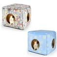 thumbnail image 3 of Methold Casa de madera para hámster, para niños, para espacios pequeños, de bajo mantenimiento, súper suave. Hábitats y jaulas para animales pequeños rosa, 3 of 6
