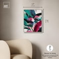 thumbnail image 4 of Swooping Color Symphony III Canvas Print Tropical Wall Decor by Art Remedy, Silver Frame, 16 x 20, 4 of 6
