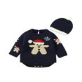 thumbnail image 1 of Bébé bébé 2PCS Noël Tenues Manches Longues Tricot Romper + Bonnet Ensemble, 1 of 9