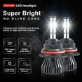 thumbnail image 6 of For Nissan Note 2014 2015 2016 2017 2018 LED Headlight Bulbs 9007 HB5 High and Low Beam 2pcs, 6 of 11
