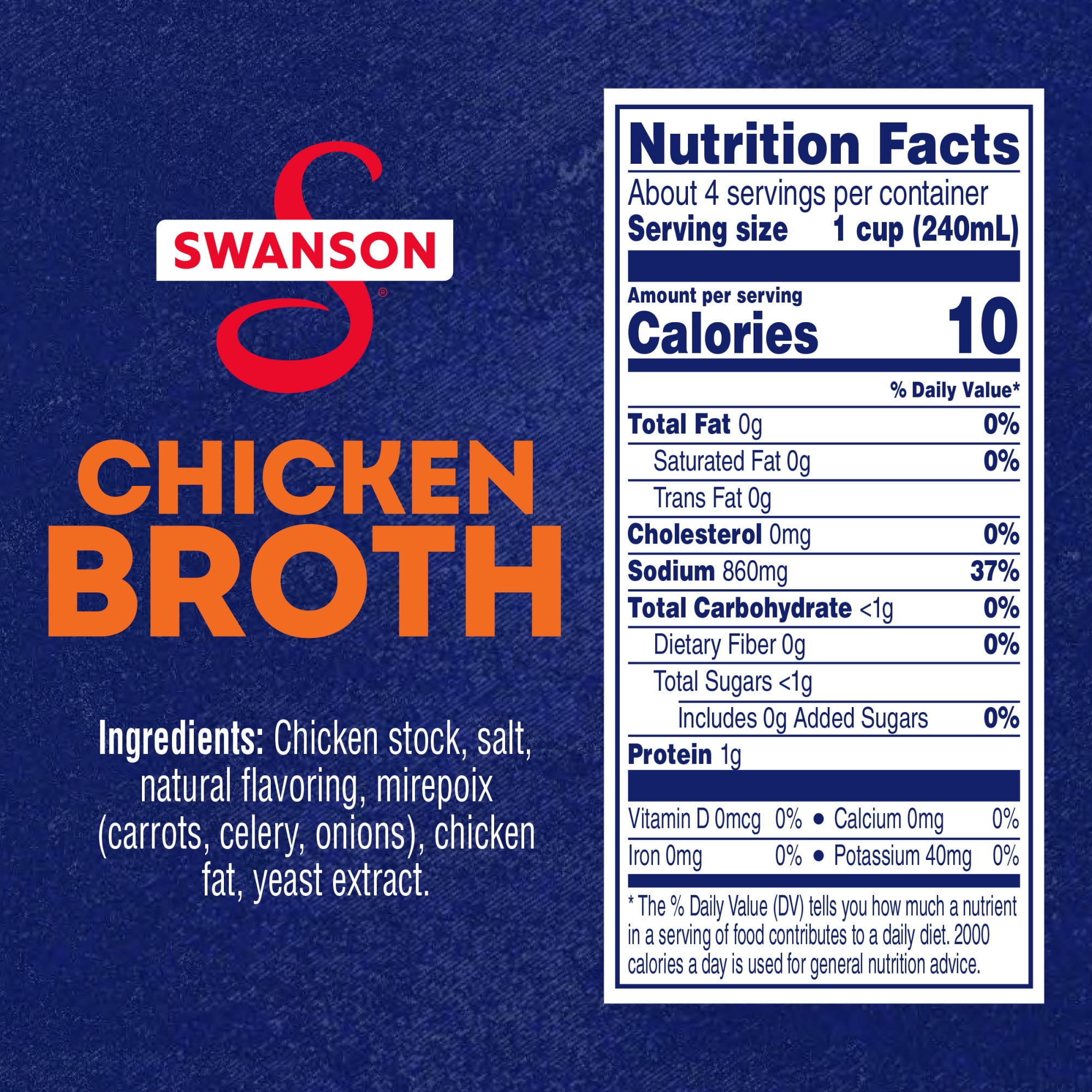 Swanson Chicken Broth, 32 oz Carton