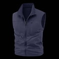 thumbnail image 6 of Zysthvn Fall Vests for Men Casual Full Zip Fleece Mens Jackets Solid Sleeveless Stand Collar with Pockets Outerwear, 6 of 7