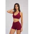thumbnail image 4 of PISONIC Workout Sets for Women 2 Piece Yoga Sports Bra High Waist Booty Lifting Shorts Gym Yoga Outfit, 4 of 8