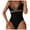 Black, variant on Sngxgn Womens Scoop Neck Cut Out Front Lace up Back Swimsuit(Black,L)