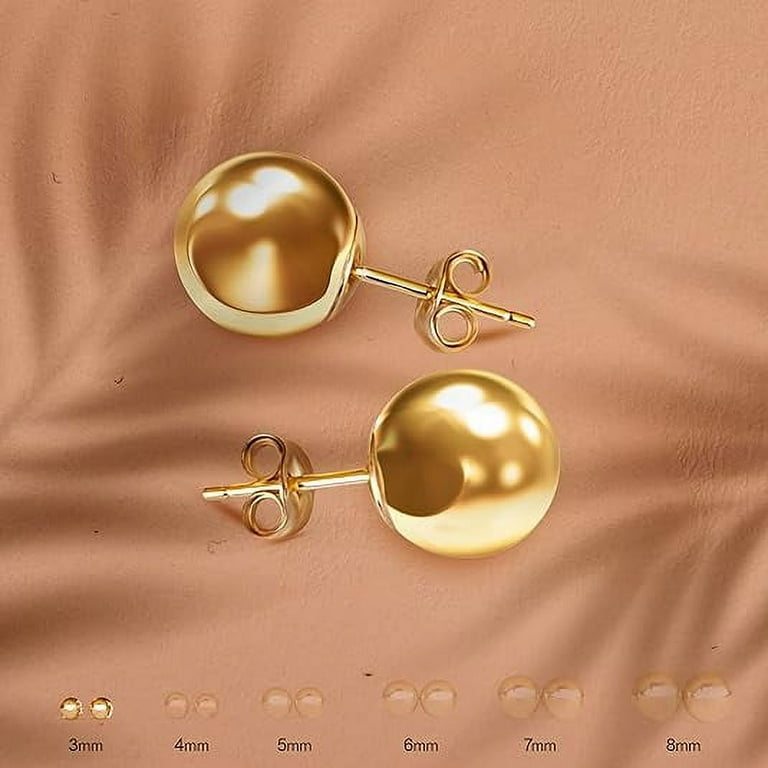 Walmart gold deals ball earrings