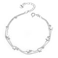 thumbnail image 1 of Pulsera de mujer de plata 925, pulsera ajustable Love para mujer, pulsera para niña, joyería para mujer, regalos de cumpleaños para mujer, 1 of 5