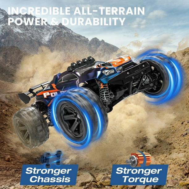 AUOSHI Fast RC Cars for Adults 40 MPH All Terrain High Speed off Road Remote Control Car 4WD 1 14 Scale RC Truck with 70 Min Runtime 2 Batteries Gifts Toys for Kids Purple