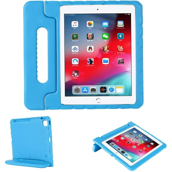 Golden Sheeps Kid Friendly Case Compatible for iPad Pro 12.9" 6th/5th/4th/3rd Generation 2022/2021/2020 Released Shockproof Ultra Light Weight Convertible Handle Stand Cover (Blue)