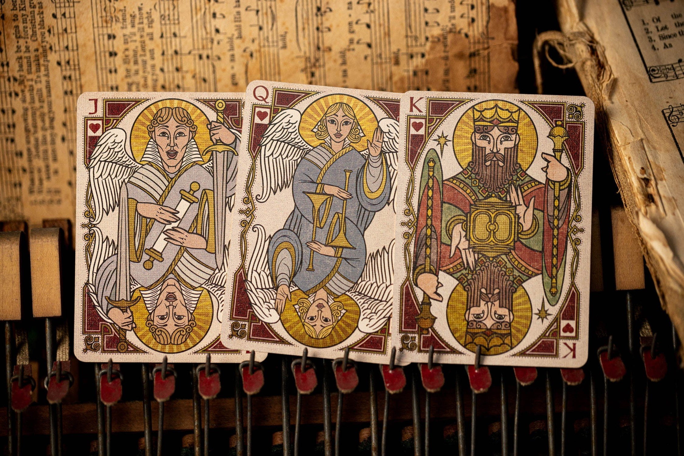 Kings Wild Project NOEL Luxury Playing Cards - Limited Edition, Festive Christmas Nativity Themed Collectible Deck, Poker Size Custom Index