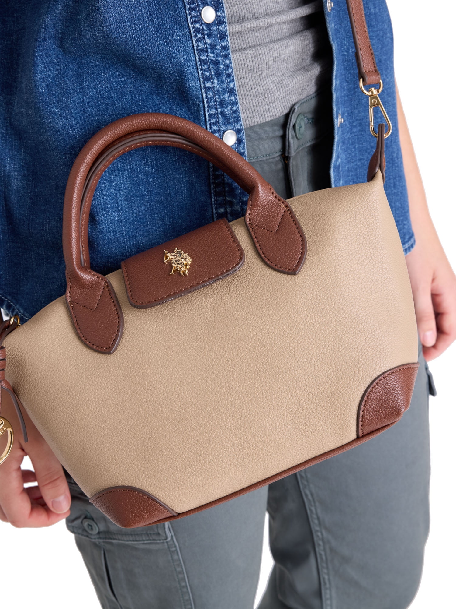 U.S. Polo Assn Women's Beige Legacy Crossbody