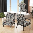 thumbnail image 1 of Designart "Concrete Wall Optical Art II" Chaise d'Appoint Rembourrée Patch Gris - Fauteuil Moderne pour Salon, 1 of 7