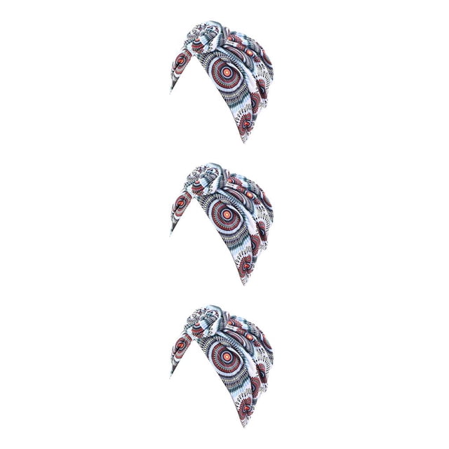 Sonducket Estilos bohemios Turbantes para mujer Diseño elástico Headwrap Pre-Tied Cap Skullcap plisado Sombreros de moda Swirly Headcover Circle lake Type1 NO1 Sonducket CBP206599