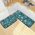 thumbnail image 7 of SKYSONIC Snowflake 2 Pieces Kitchen Rug Cushioned Anti-Fatigue Kitchen Rugs Set for Home Office Laundry,19.7" x 27.6"+19.7" x 47.2", 7 of 7