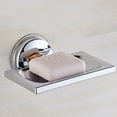 thumbnail image 2 of Strong Suction Cup Soap Dish, Stainless Steel Wall Holder for Kitchen Sink & Bathroom, Drainage Net Design, Reusable Mount on Tile/Glass, No Drill Installation, 1X Strong Suction Cup Soap Holder, 2 of 3