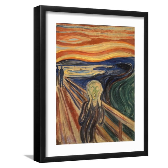 Art.com The Scream Art Print by Edvard Munch, Black Frame Wall Art, 17" x 21"