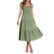 thumbnail image 2 of VISgogo Vestido de Mujer, Color Sólido Sin Mangas Volantes de Una Pieza con Tirante Ajustable para el Hombro para el Verano, S/M/L/XL VISgogo moda, 2 of 7