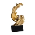 thumbnail image 3 of TISHITA Modern Art Sculpture Table Centerpiece Creative Collection Aesthetic Gift Table Ornament Golden Figurine for Farmhouse Indoor B, 3 of 8