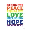 thumbnail image 2 of lettered And lined 15x18 White Modern Wood Framed Museum Art Print Titled - Rainbow Equality, 2 of 4