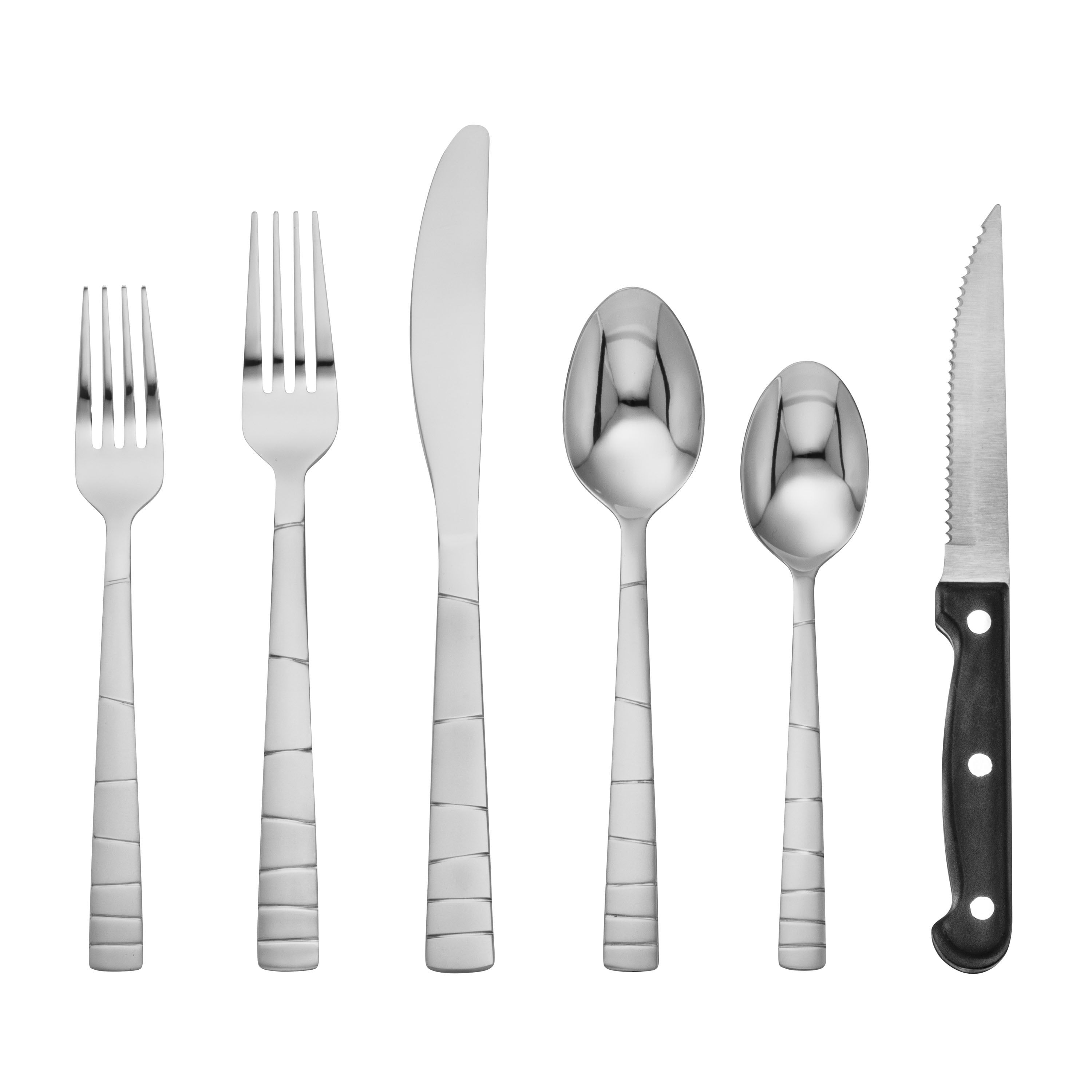 Cambridge  Stainless Silverware Dinner Knives 2 EVANSTON Glossy 