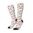 thumbnail image 2 of Fotbe Cute Flamingo print Women's Men's Novelty Crew Socks Cotton Socks Knee High Socks for Walking,Running,Nurses,Pregnancy, 2 of 8