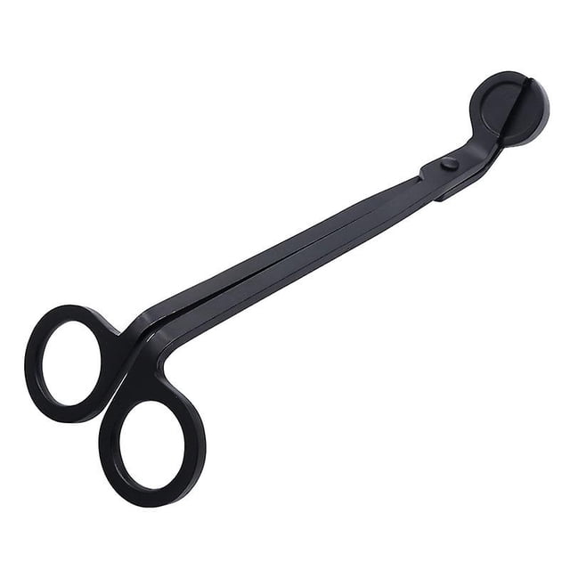 Cortadora de mecha de vela Cortador de mecha de vela inoxidable Tijera de mecha (2 piezas, negro)
