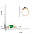thumbnail image 3 of ANGARA Natural Solitaire 1.2 ct Emerald Heart Engagement Ring with Diamond Accents in 14K Rose Gold for Women (Size-7mm) | May Birthstone, Anniversary, Jewelry Gift for Women | Natural Emerald Ring, 3 of 8