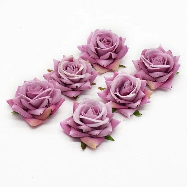 Flores artificiales para decoración del hogar, coronas de Navidad, rosas de seda, accesorios nupciales, 100 Uds.
