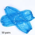 thumbnail image 2 of LOVIVER 100 Disposable Oversleeves Covers Waterproof pe Cooking Car Washing Blue, 2 of 6
