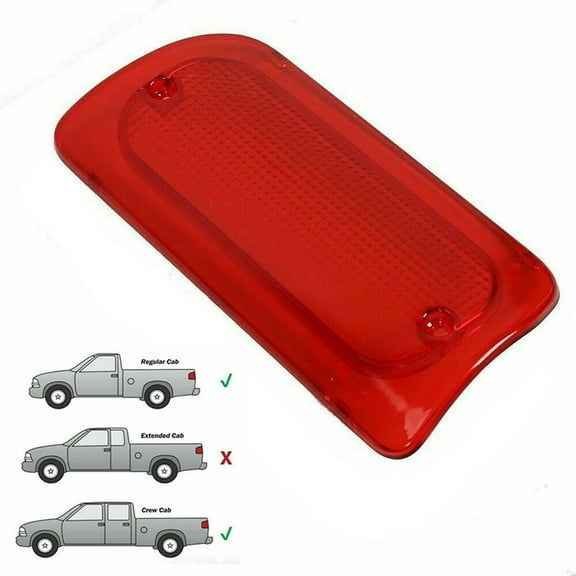 Geelife For Chevrolet 94-04 S10 GMC 94-04 Sonoma Reg Crew Cab High 3rd Brake Light Lens