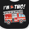 thumbnail image 4 of Inktastic I'm 2 Fire Truck 2nd Birthday Boys or Girls Baby Bib, 4 of 4
