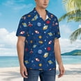 thumbnail image 3 of Balery Space Camisas hawaianas de manga corta para hombre, camisas playeras de corte holgado, camisas de vacaciones con botones,3X-Large, 3 of 7