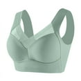 thumbnail image 4 of Sakmal Full Coverage Women Bras Plus Size Lace Bralette Lightly Lined Green Ladies Bras XL, 4 of 4
