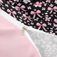 thumbnail image 4 of Meiyoeat Chic Bow Cherry Blossom Twin Bedding for Women Girls, Black Pink Princess Style Duvet Cover Set, Pink Reversible, 1 Duvet Cover and 1 Pillowcase (No Comforter), 4 of 6