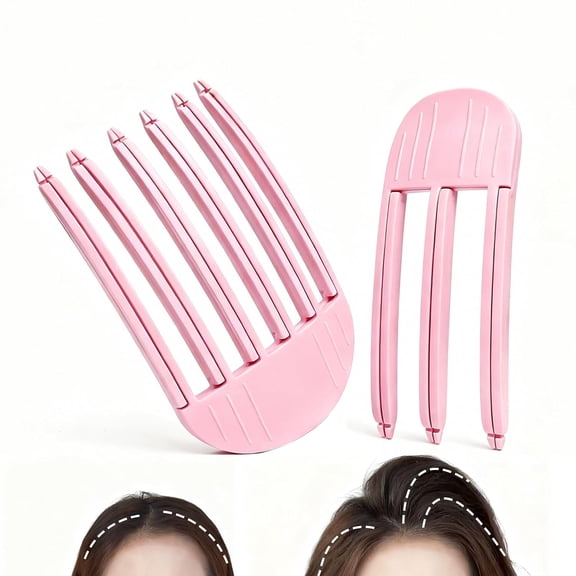 2-Pack Hair Volume Clip, Root Clips for Curly Hair Volume Lift | 6 and 3 teeth dual structure, heat resistant plastic, bangs styling, snag-free smooth finish, travel friendly lightweight
