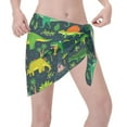 thumbnail image 3 of Kll Dinosaurs Print Women'S Sarong Coverups Short Bathing Suit Wrap Skirt Beach Wrap Swimsuit Cover Ups, 3 of 7