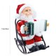 thumbnail image 3 of Figura de Papá Noel, adorno navideño de mesa, juguete infantil, regalo. Toca la guitarra, lleva gafas de sol, toca el violín, toca el saxofón, requiere 3 pilas AAA, decoración para festivales., 3 of 6