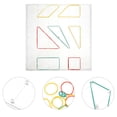 thumbnail image 4 of ColoMX 3 juegos de tableros de clavos de plástico, geotableros de enseñanza de geometría, herramientas de aprendizaje geométrico, 4 of 7