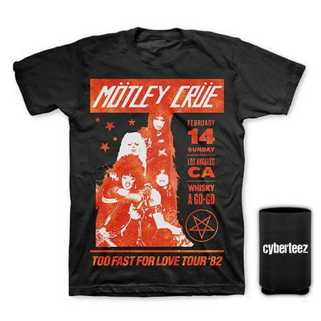 Motley Crue Too Fast For Love '82 Tour Whisky A Go Go Hollywood CA T-Shirt + Coolie