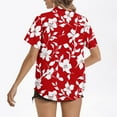 thumbnail image 4 of JURANMO Womens Funny Hawaiian Palm Tree Shirts Casual Button Down Beach Summer Short Sleeve Shirt Fashion Tropical Beach Tops Red XXL Sales of The Day, 4 of 6