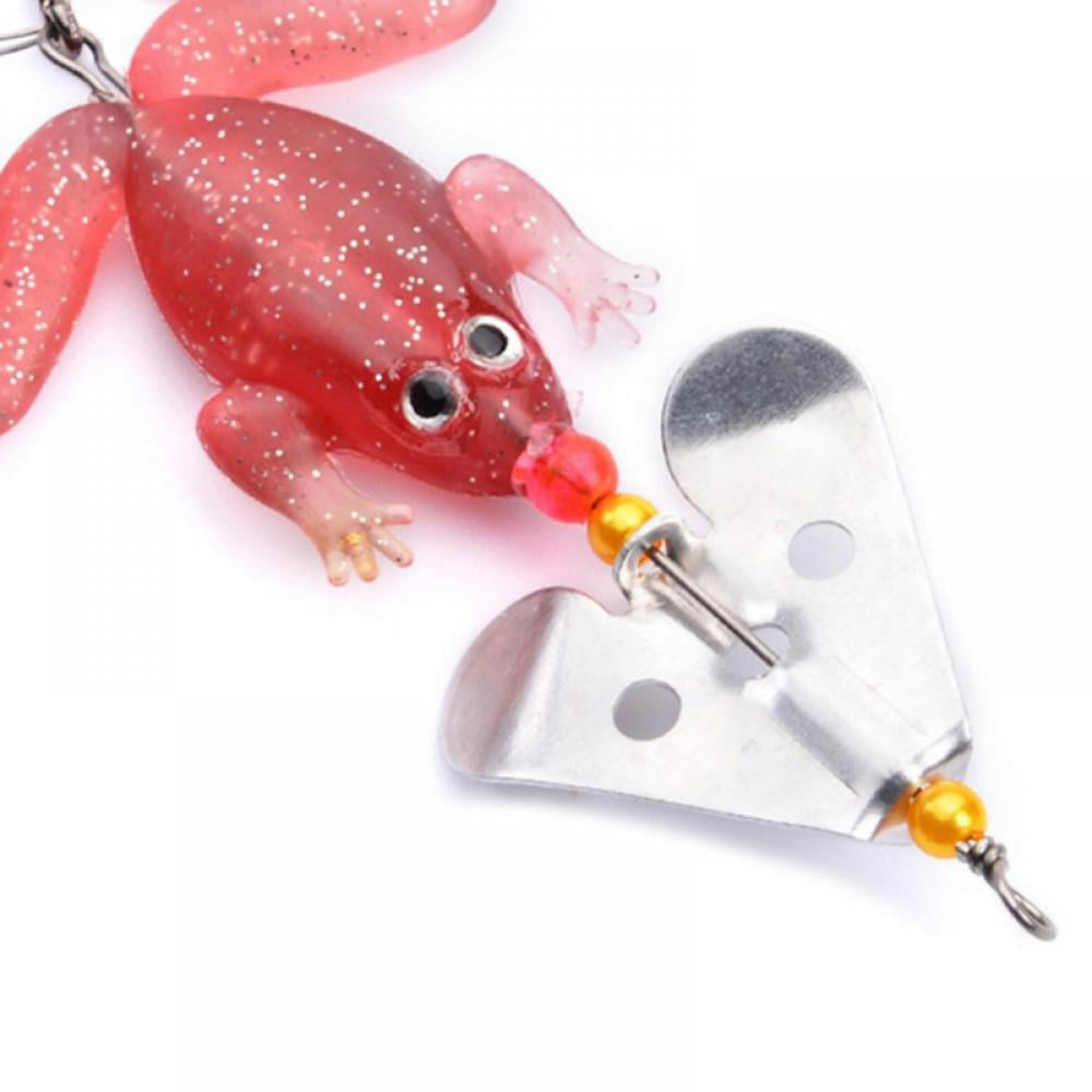 4pcs Fishing Lure False Frogs Artificial Soft Bait Single High Carbon Steel Hook 