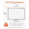 thumbnail image 4 of KFFKFF Chain-Linked Fence Gate 72 x 48 in, Adjustable Chain Link Fence Panel, Suitable for 2.2-6 ft (W) x 6 ft (H) Garden Fence Gate, Galvanized Fencing Gate for Yard Entrance Way, 4 of 9