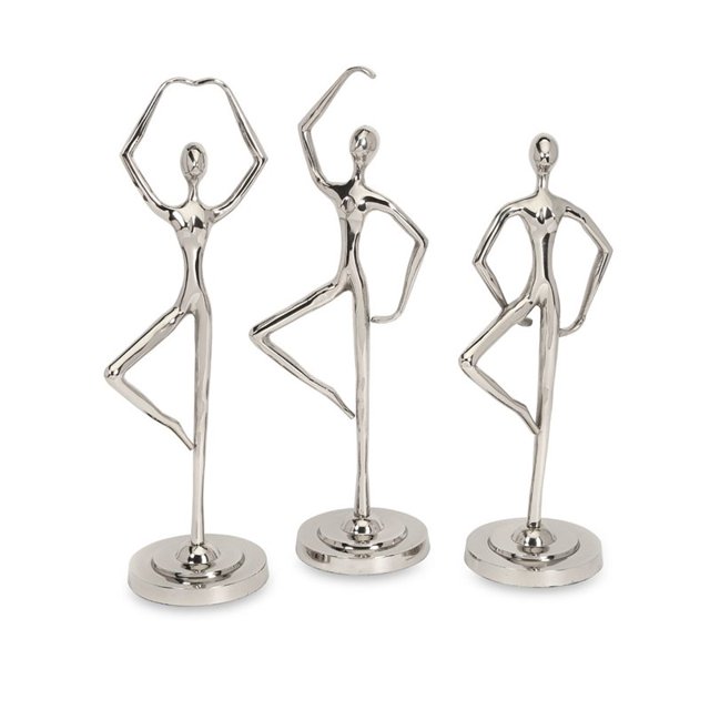 IMAX Corporation Zabrina Dancing 3 Piece Statuette Set in Silver
