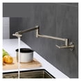 thumbnail image 2 of Kitchen Sink Faucet Pot Filler Tap 100% Solid Brass Floding Chrome Nickel Single Cold Swinging Spout Wall Mounted Faucet ,High Water Flow Rate, 2 of 7