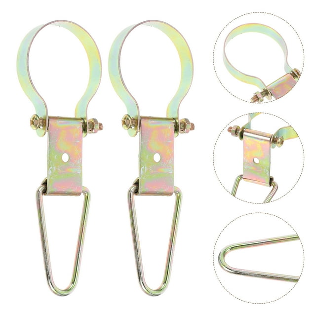 BRIGHTFUFU 4 Pcs Crochet Triangulaire en Fer Style Compact pour Équipement de Sécurité Incendie