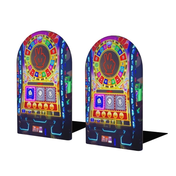 Piedra, Papel o Tijera Sujetalibros decorativos temáticos, tope para estantería con base antideslizante, uso dual para hogar y oficina - 2 piezas