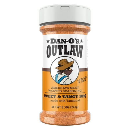 Dan-O's Outlaw Seasoning - Sweet & Tangy BBQ - All-Purpose Seasoning - Great for cooking and grilling anything - Medium bottle (8.5 oz)