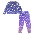 thumbnail image 5 of SCRAWLGOD Galaxy Star Pajama Set for Women Long Sleeve Tops and Pants for Women Travel Size XL Drawstring Fall Pj Set Women Elastic 2 Piece Lounge Women, 5 of 7