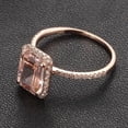 thumbnail image 3 of Limited Time Sale: 1.50 Carat Peach Pink Morganite (emerald cut Morganite) and Diamond Engagement Ring in 10k Rose Gold, 3 of 3